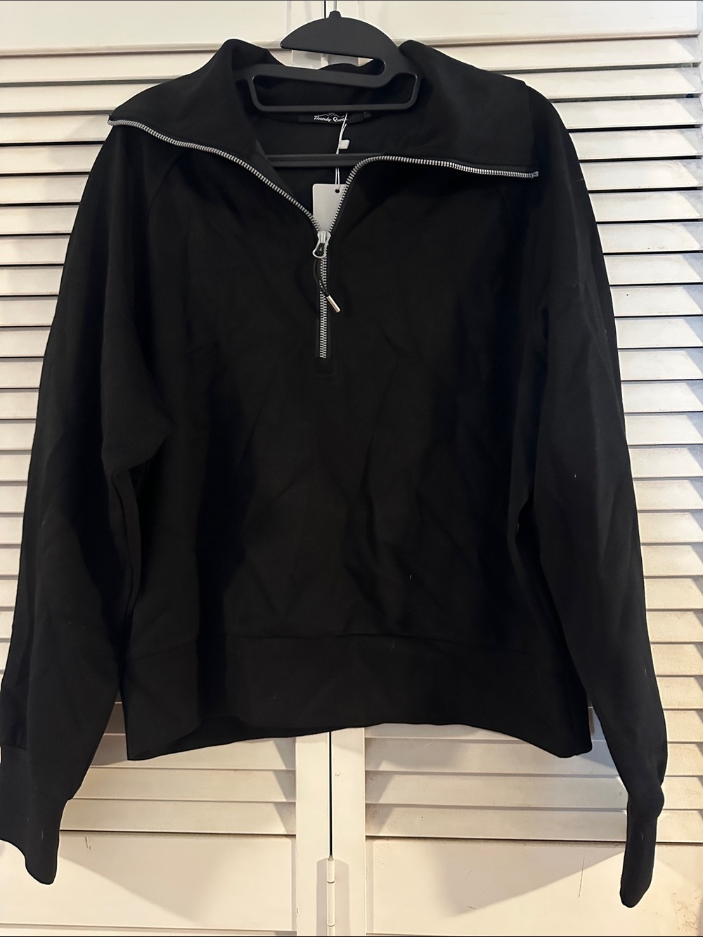 Women’s Black Half-Zip Sweater